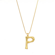 Load image into Gallery viewer, Initial Letters Necklace Women Gold Color Chain 2018 Fashion Long Necklaces Big Pendant Boho Statement Necklace Collier Femme