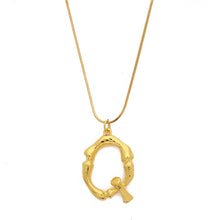Load image into Gallery viewer, Initial Letters Necklace Women Gold Color Chain 2018 Fashion Long Necklaces Big Pendant Boho Statement Necklace Collier Femme