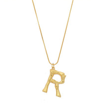Load image into Gallery viewer, Initial Letters Necklace Women Gold Color Chain 2018 Fashion Long Necklaces Big Pendant Boho Statement Necklace Collier Femme