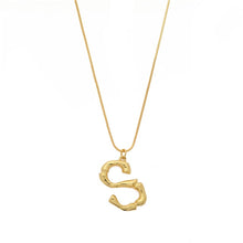 Load image into Gallery viewer, Initial Letters Necklace Women Gold Color Chain 2018 Fashion Long Necklaces Big Pendant Boho Statement Necklace Collier Femme