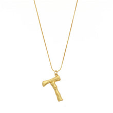 Load image into Gallery viewer, Initial Letters Necklace Women Gold Color Chain 2018 Fashion Long Necklaces Big Pendant Boho Statement Necklace Collier Femme