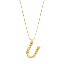 Load image into Gallery viewer, Initial Letters Necklace Women Gold Color Chain 2018 Fashion Long Necklaces Big Pendant Boho Statement Necklace Collier Femme