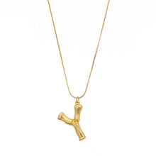 Load image into Gallery viewer, Initial Letters Necklace Women Gold Color Chain 2018 Fashion Long Necklaces Big Pendant Boho Statement Necklace Collier Femme
