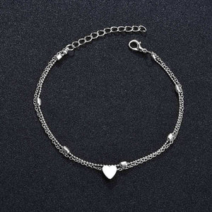 Miss JQ New Heart Pendant Anklets Barefoot Sandals Foot Jewelry Fashion Anklets On Foot Ankle Bracelets For Women bisuteria