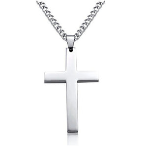 New Cross Necklaces & Pendants For Men Stainless Steel Gold Colour Male Pendant Necklaces Prayer Jewelry Friend Gift