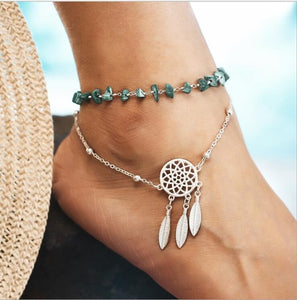 Miss JQ New Heart Pendant Anklets Barefoot Sandals Foot Jewelry Fashion Anklets On Foot Ankle Bracelets For Women bisuteria