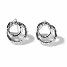 Load image into Gallery viewer, ES712 Stud Earrings for Women Punk Double Round Geometric Earring Fashion Jewelry Brincos 2018 Steampunk Bijoux HOT Selling