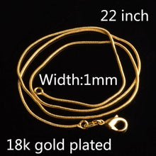 Load image into Gallery viewer, 925 sterling silver Snake Chain Plated Necklace Statement Jewelry Women sterling silver jewelry chokers fashion accessories