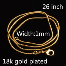 Load image into Gallery viewer, 925 sterling silver Snake Chain Plated Necklace Statement Jewelry Women sterling silver jewelry chokers fashion accessories
