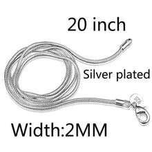 Load image into Gallery viewer, 925 sterling silver Snake Chain Plated Necklace Statement Jewelry Women sterling silver jewelry chokers fashion accessories