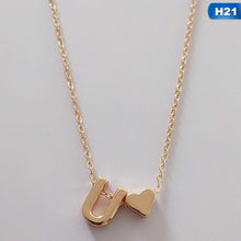 Load image into Gallery viewer, Fashion Tiny Dainty Heart Initial Necklace Personalized Letter Necklace Name Jewelry For Women Accessories Girlfriend Gift