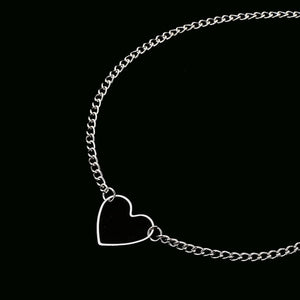 NK218 Hollow Heart Choker Necklaces For Women Clavicle Colar Statement Necklace Collares Heart Dainty Pendant Necklace Gift