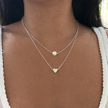 Load image into Gallery viewer, KISSWIFE Bohemia Simple fashion Imitation pearl love Heart Double layer Clavicle chain necklace accessories female Jewelry New