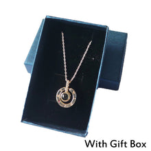 Load image into Gallery viewer, Dropshipping New Rose Gold Silver 100 Languages I Love You Projection Pendant Necklace Romantic Love Memory Wedding Necklace