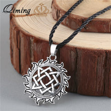 Load image into Gallery viewer, Viking Valknut Pendant Men's Necklace Women Round Pagan Religious Male Man Slavic Silver Steampunk Jewelry Tibetan Amulet Gift