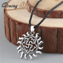 Load image into Gallery viewer, Viking Valknut Pendant Men's Necklace Women Round Pagan Religious Male Man Slavic Silver Steampunk Jewelry Tibetan Amulet Gift