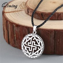 Load image into Gallery viewer, Viking Valknut Pendant Men's Necklace Women Round Pagan Religious Male Man Slavic Silver Steampunk Jewelry Tibetan Amulet Gift