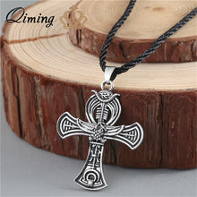 Load image into Gallery viewer, Viking Valknut Pendant Men's Necklace Women Round Pagan Religious Male Man Slavic Silver Steampunk Jewelry Tibetan Amulet Gift