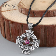Load image into Gallery viewer, Viking Valknut Pendant Men's Necklace Women Round Pagan Religious Male Man Slavic Silver Steampunk Jewelry Tibetan Amulet Gift