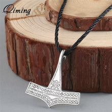 Load image into Gallery viewer, Viking Valknut Pendant Men's Necklace Women Round Pagan Religious Male Man Slavic Silver Steampunk Jewelry Tibetan Amulet Gift