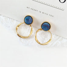 Load image into Gallery viewer, Fashion quality twist ring resin Earring Earrings exquisite girls, retro metal earrings, earrings, jewelry wholesale