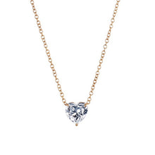 Load image into Gallery viewer, Crystal Heart Necklace Pendant Female Short Gold Chain Necklace Pendant Necklace Crystal Heart Necklace Chocker neck