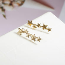 Load image into Gallery viewer, Moon Star Ear Climber Tiny Star Moon Stud Earrings For Women Everyday Teen Mothersday Celestial Birthday Gift Jewelry Earrring