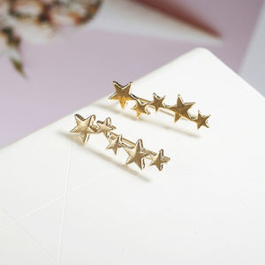 Moon Star Ear Climber Tiny Star Moon Stud Earrings For Women Everyday Teen Mothersday Celestial Birthday Gift Jewelry Earrring