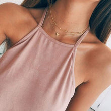 Load image into Gallery viewer, F10 Fashion Gold Color Multilayer Coin Tassels Lariat Bar Necklaces Beads Choker Feather Pendants Necklaces For Women Bijoux