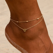 Load image into Gallery viewer, Simple Heart Female Anklets Barefoot Crochet Sandals Foot Jewelry Leg New Anklets On Foot Ankle Bracelets For Women Leg Chain