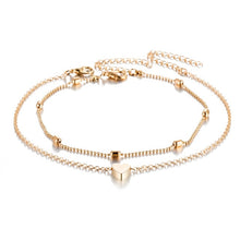Load image into Gallery viewer, Simple Heart Female Anklets Barefoot Crochet Sandals Foot Jewelry Leg New Anklets On Foot Ankle Bracelets For Women Leg Chain
