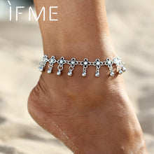 Load image into Gallery viewer, IF ME Boho Bohemia Alloy Chain Link Anklet Flower Pendant Summer Beach Ankles Foot Bracelet New Fashion Foot Jewelry For Women