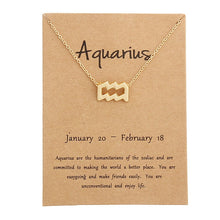 Load image into Gallery viewer, Star Zodiac Sign 12 Constellation Necklaces Pendants Choker Necklaces for Women Jewelry