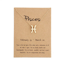 Load image into Gallery viewer, Star Zodiac Sign 12 Constellation Necklaces Pendants Choker Necklaces for Women Jewelry