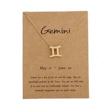 Load image into Gallery viewer, Star Zodiac Sign 12 Constellation Necklaces Pendants Choker Necklaces for Women Jewelry