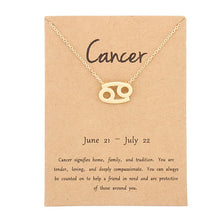 Load image into Gallery viewer, Star Zodiac Sign 12 Constellation Necklaces Pendants Choker Necklaces for Women Jewelry