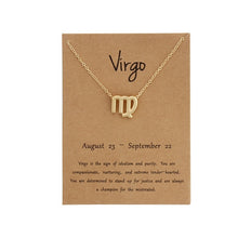 Load image into Gallery viewer, Star Zodiac Sign 12 Constellation Necklaces Pendants Choker Necklaces for Women Jewelry