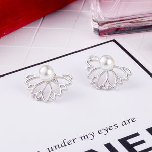 Korean Jewelry Zircon Pearl Heart Crystal Flower Angel Wings Geometry Stud Earrings For Women Statement Ear Jewelry Wholesale