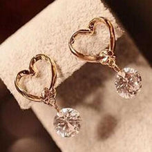 Load image into Gallery viewer, Korean Jewelry Zircon Pearl Heart Crystal Flower Angel Wings Geometry Stud Earrings For Women Statement Ear Jewelry Wholesale