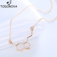 Load image into Gallery viewer, Todorova Serotonin Molecule Chemistry Polygon Necklaces