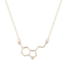 Load image into Gallery viewer, Todorova Serotonin Molecule Chemistry Polygon Necklaces