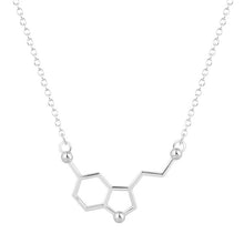 Load image into Gallery viewer, Todorova Serotonin Molecule Chemistry Polygon Necklaces