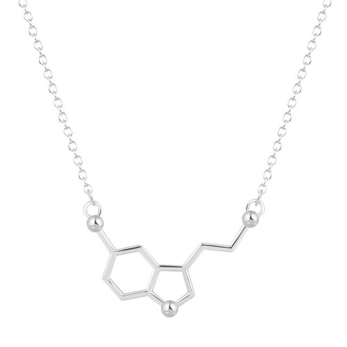 Todorova Serotonin Molecule Chemistry Polygon Necklaces