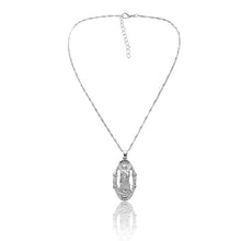 Load image into Gallery viewer, Ingemark Simple Vintage Carved Coin Pendant Necklace Statement Face Goddess Virgin Mary Rose Angel Long Chain Necklace Women