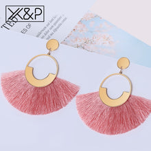 Load image into Gallery viewer, X&amp;P  Bohemian Big Tassel Drop Earrings For Women Lady Female Fringe Handmade Dangle Statement Fashion Woman Earring 2018 Jewelry