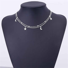 Load image into Gallery viewer, Bohemian Multilayer Crystal Stars Moon Necklace Women's Vintage Layered Gold Collar Necklace Fashion Jewelry 2019 Party Gift Jew