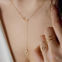 Load image into Gallery viewer, Bohemian Multilayer Crystal Stars Moon Necklace Women's Vintage Layered Gold Collar Necklace Fashion Jewelry 2019 Party Gift Jew