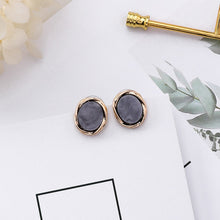 Load image into Gallery viewer, MENGJIQIAO 2019 New Irregular Geometric Round Grey Acrylic Statement Long Drop Earrings Acetic Acid Resin Earrings for Women