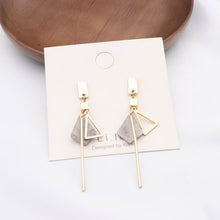 Load image into Gallery viewer, MENGJIQIAO 2019 New Irregular Geometric Round Grey Acrylic Statement Long Drop Earrings Acetic Acid Resin Earrings for Women