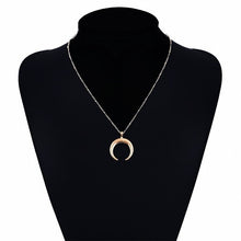 Load image into Gallery viewer, 2019 new multi-layer crystal moon pendant necklace ladies retro charm necklace necklace party jewelry accessories
